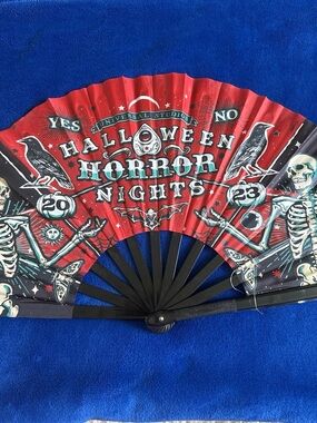 Brand new!!! Without tag universal Halloween Horror Nights Red Folding Fan 2023